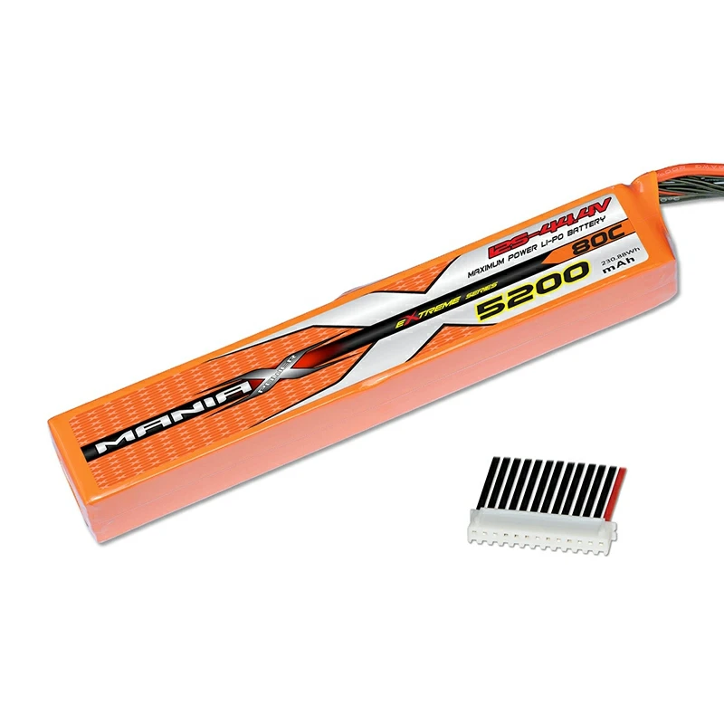 12S-44.4V 5200mAh 80C Baton 13pin-XHR Balans Lipo batri