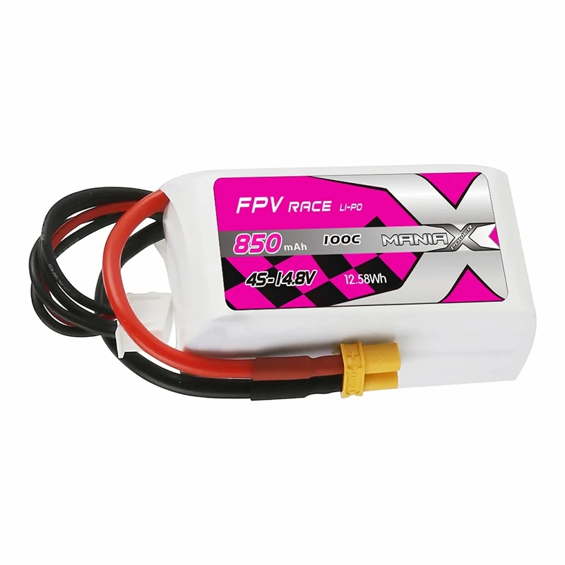 4S-14.8V 850mAh 100C FPV kous Lipo batri